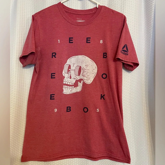 Reebok Red Skull Tee T-shirt Size Medium - Picture 8 of 8